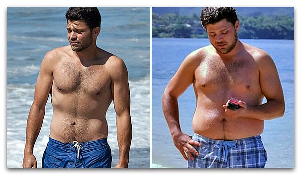 Мужчина до похудения и после