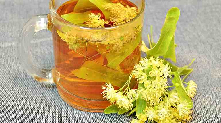 Чай с цветками липы